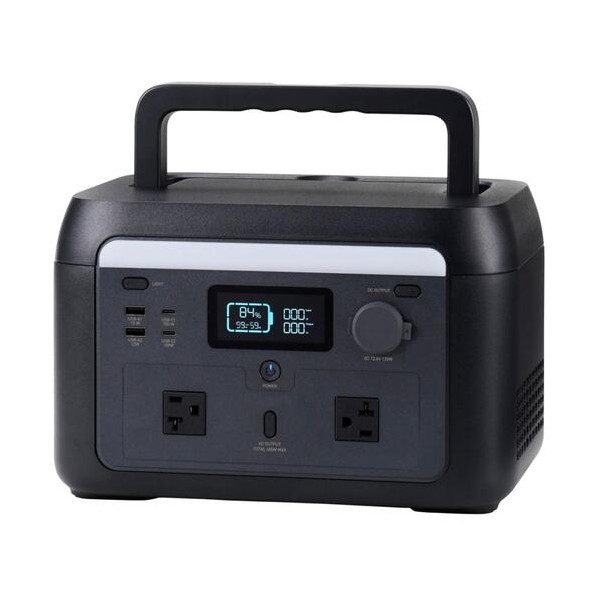 携帯型ワット数 512Wh AC定格最終生産物600W AC×2 黒いこと DE-なおなお書き500PBK