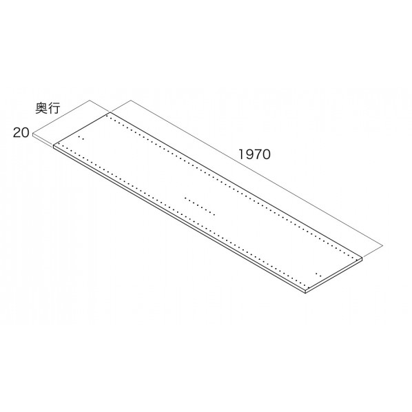 南海プライウッド 収納材 エンド側板 奥行595mm シェルホワイト N3EG-D6H19-LW-A 1セット
