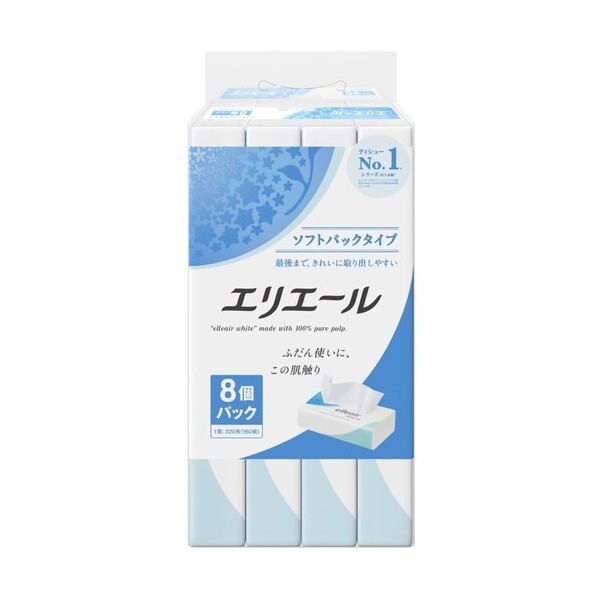 ティシュー ソフトパック 160W8P 21000681 10PK