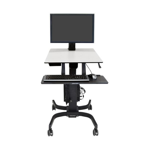 WorkFit-C 中型見せびらかす固定ディスク 昇降式ワークステーション 黒いこと 30in（14．7kg）まで VESA標準尺度相応う 24-216-085 1箱