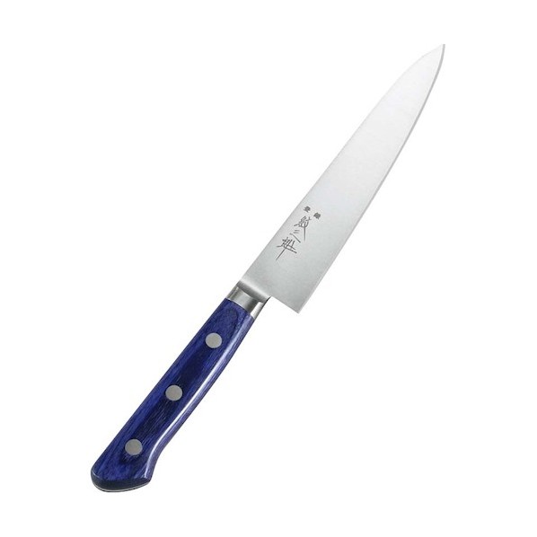 紋三郎 モリブデン鋼 ツバ付 青合板 ペティ 15cm 1290880