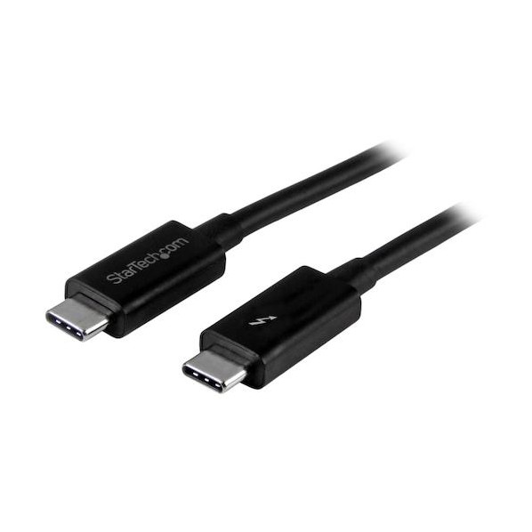 【法人専用品】Thunderbolt 3 有線テレビ/1m/USB-C, DP取り替えっこ/20Gbps/黒いこと TBLT3MM1M 1本