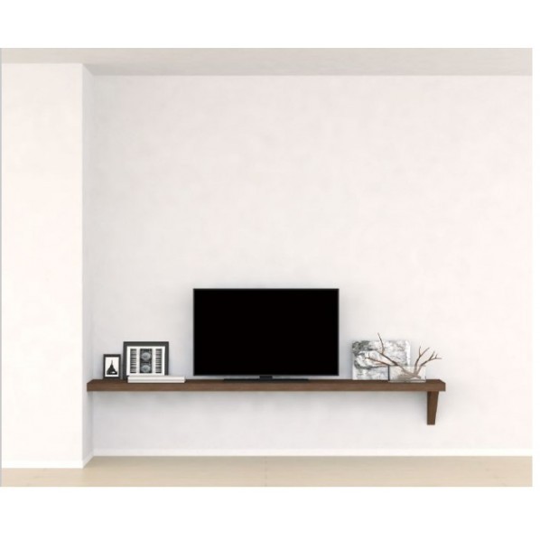 南海プライウッド インテリアオープン収納 リビアス 9尺 テレビボード1段・片壁プラン ダークウォールナット AN000028DJ 1セット|DIY FACTORY ONLINE SHOP