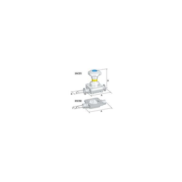 SUS鋼製サニタリ-ダイヤフラムバルブ0．6MPa BSW BSW-A1-7F