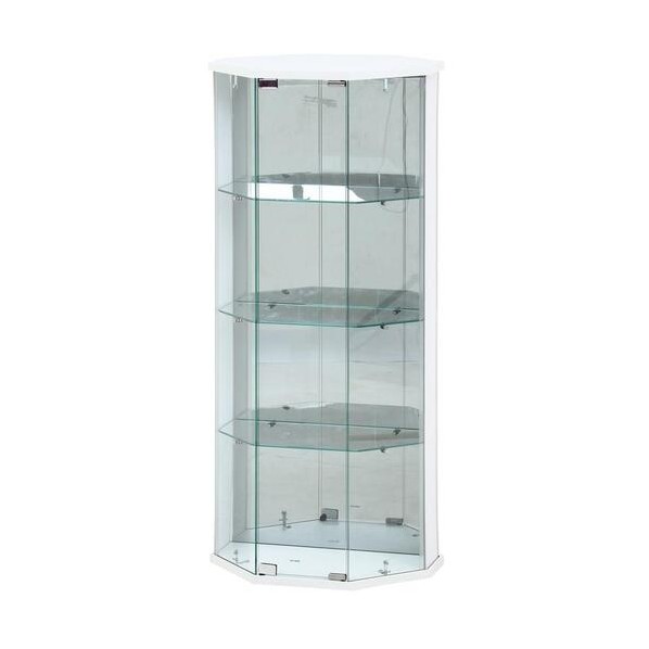 ※法人専用品※フジボウエキ ガラスコレクションケース BAAL コーナー WH 63935 0｜DIY FACTORY ONLINE SHOP