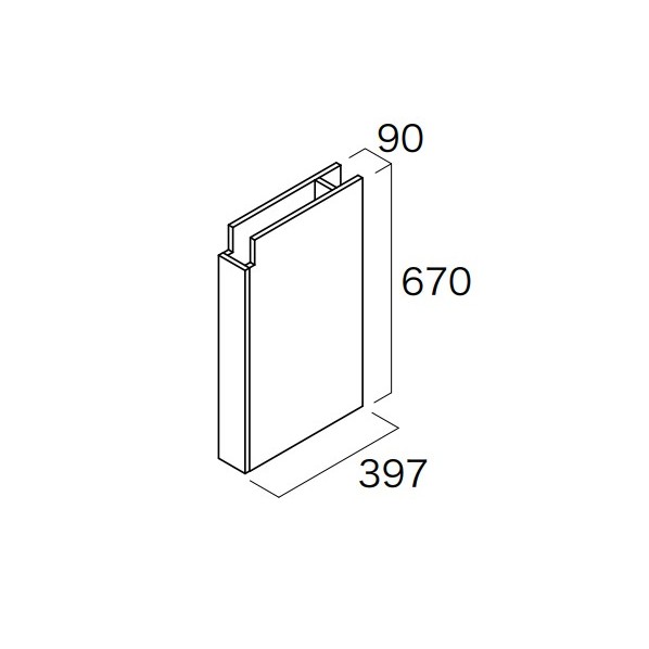 南海プライウッド インテリアオープン収納 インテリア造作材 ウッドレッグ 90×397×670mm ダークウォールナット LL-DJ-A 1セット