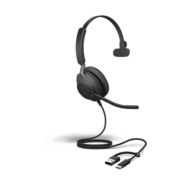 USB 片耳ヘッドセット Jabra Evolve2 40 SE MS Mono USB C/A 24189-899-799