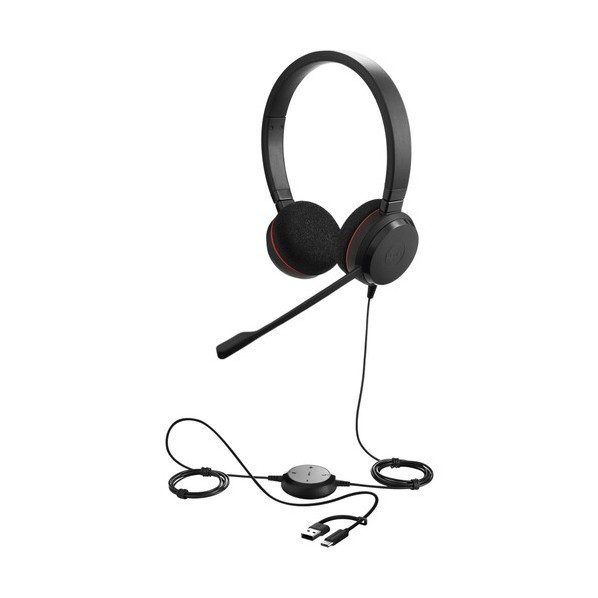 GNオーディオジャパン 【法人専用品】USB 両耳ヘッドセット Jabra Evolve 20 UC Stereo USB C/A 幅180&times;奥行き35&times;高さ230mm 黒 4999-829-269 0｜DIY FACTORY ONLINE SHOP