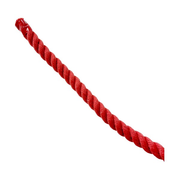 エステルスパンカラーロープ 赤 10mm×100m 赤 6300063359 1巻