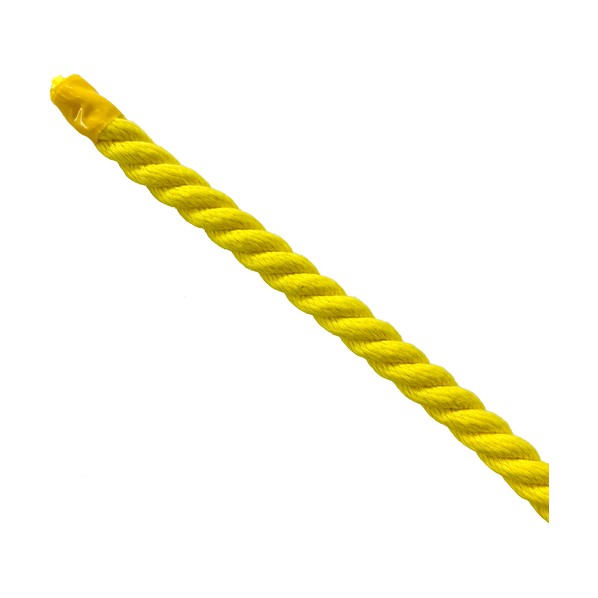 エステルスパンカラーロープ 黄 12mm×100m 黄 6300063384 1巻