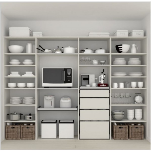 南海プライウッド キッチンパネル収納 フリモ 9尺 シェルホワイト AC000558LW 1セット|DIY FACTORY ONLINE SHOP