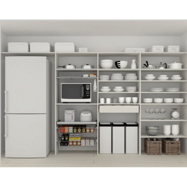 南海プライウッド キッチンパネル収納 フリモ 10.5尺 ブライトウォールナット AC002588IJ 1セット|DIY FACTORY ONLINE SHOP