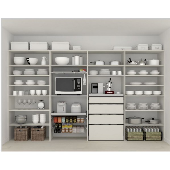 南海プライウッド キッチンパネル収納 フリモ 12尺 ブライトウォールナット AC001553IJ 1セット｜DIY FACTORY ONLINE SHOP