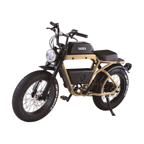 楽天市場】YADEA 電動アシスト自転車 HNT-01 ベージュ 折りたたみ