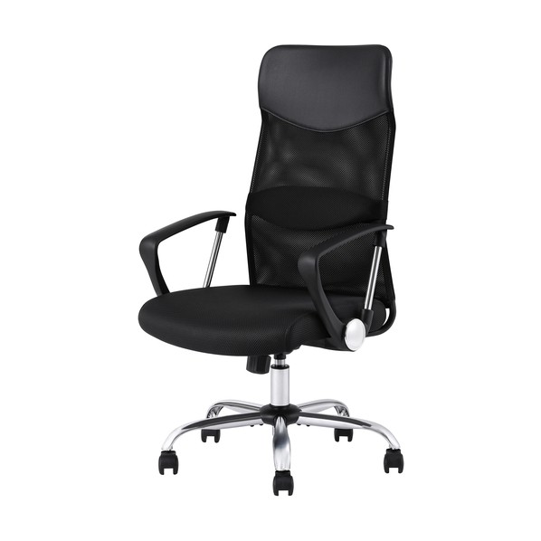 108502 メッシュバックチェア ハイバック ブラック OFC-MBHR-B