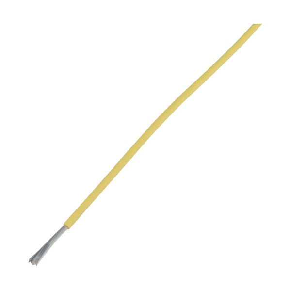 UL難燃架橋ポリエチレン絶縁電線 黄 610m UL3265 AWG20 YL-610M