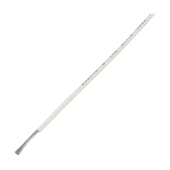 UL難燃架橋ポリエチレン絶縁電線 白 610m UL3265 AWG22 WH-610M