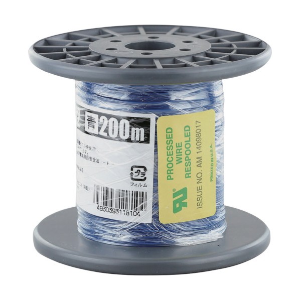 UL耐熱架橋ビニル絶縁電線 青 長さ200m UL1571AWG32 200M BL 8,394円