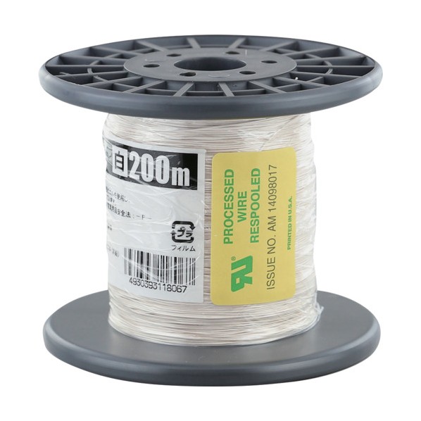 UL耐熱取り持ち役ビニル基不成立電話線 白 長さ200m UL1571AWG32 200M WH