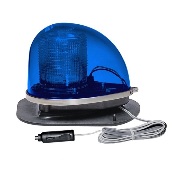 GL2NB 2N型LED丸形警光灯 ゴムマグネットシガープラグ時印字機 青 GL2NB