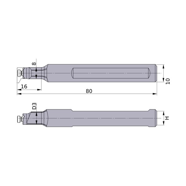 刃先交換式旋削工具 XBシリーズ ホルダー XBSH111000080S｜DIY FACTORY ONLINE SHOP