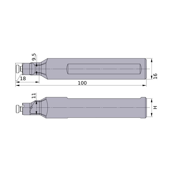 刃先交換式旋削工具 XBシリーズ ホルダー XBSH141600100S-C｜DIY FACTORY ONLINE SHOP