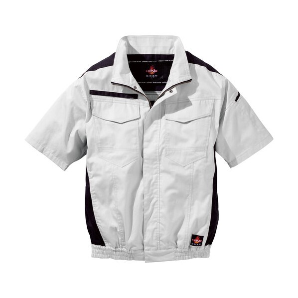 難燃半袖ブルゾン L シルバーグレー（ファン･バッテリーセットは別売り） V4277-L-39