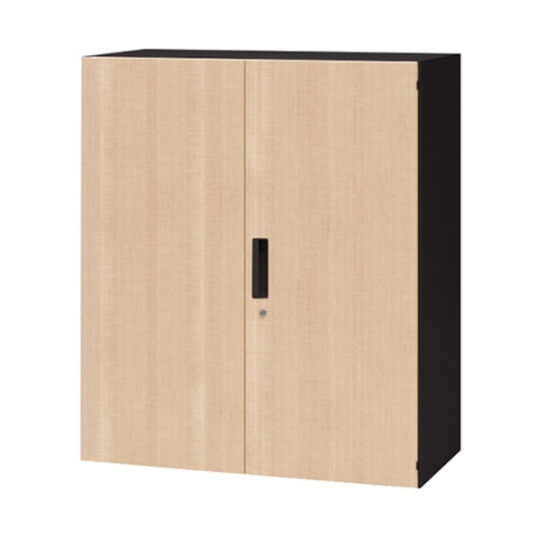 両開き書庫 CW型/扉:砂子オーク材 本体:黒いこと/W899×D450×H1050 CW-0911K-BSO 1台