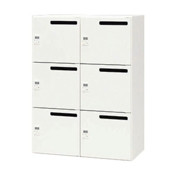 パーソナルロッカー（6人用） 扉：クリアーホワイト CW-0912PLMDR6-WW 1台｜DIY FACTORY ONLINE SHOP
