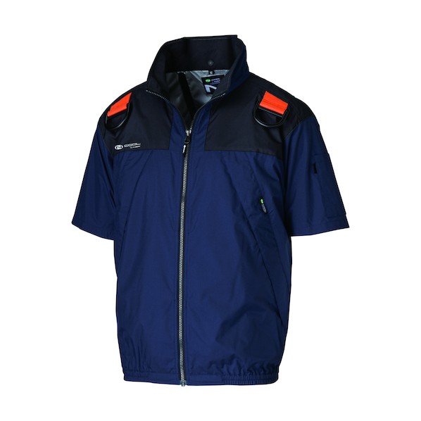 ND-1132 Nクールウェア 半袖 蓋気違い フルハーネス （服 5L） 米国海軍･チタン･タチエリ 5L 米国海軍 8214491
