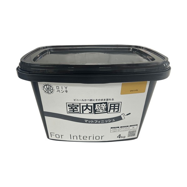 室内かべ用えの具 STYLE DIYペンキマットフィニッシュ 室内壁用 ドライソイル 4kg ドライソイル 4976124871399