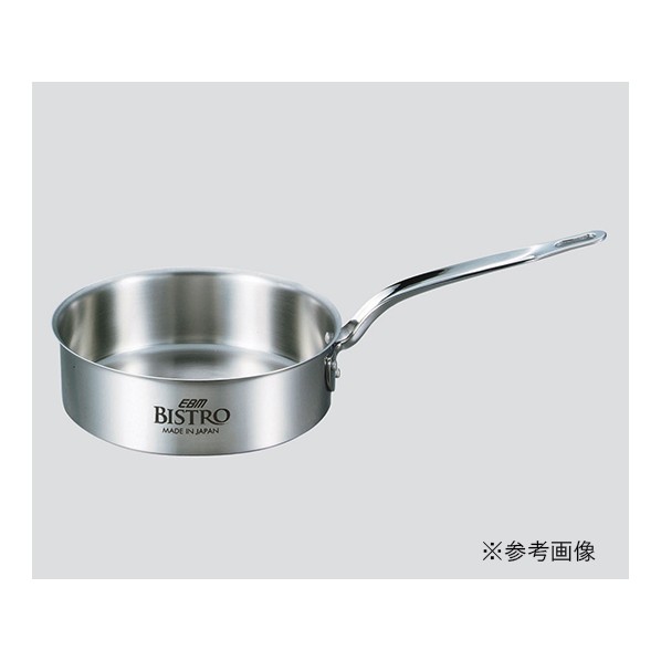 アズワン 浅型片手鍋(EBM ビストロ三層クラッド) 蓋無 1.5L 3-4840-02 1点|DIY FACTORY ONLINE SHOP