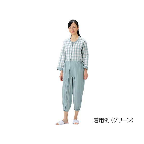 アズワン 制菌前開き介護用ねまき M ブルー 7-9085-02 1点