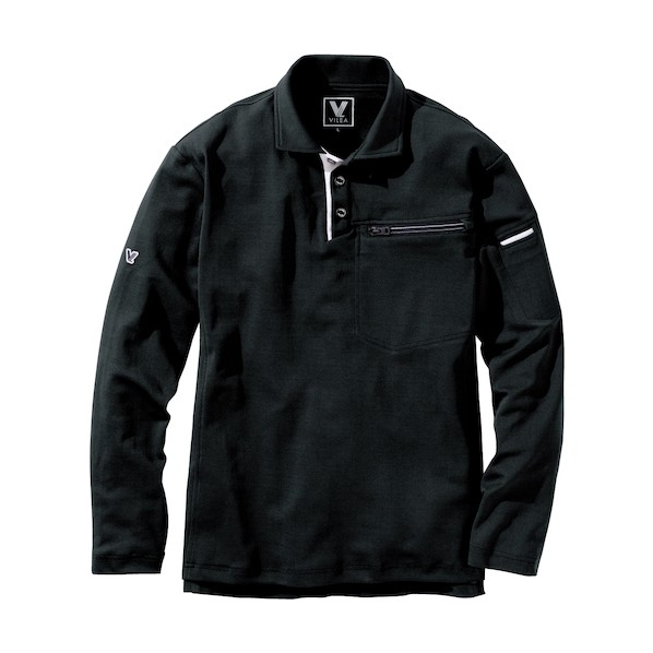 村上被服 長袖ポロシャツ LL ブラック 801-LL-20 1着×3着|DIY FACTORY ONLINE SHOP