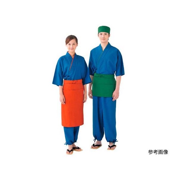 アズワン 作務衣(男女兼用)EC3126-1 3313710 L 青 63-7228-67 1点