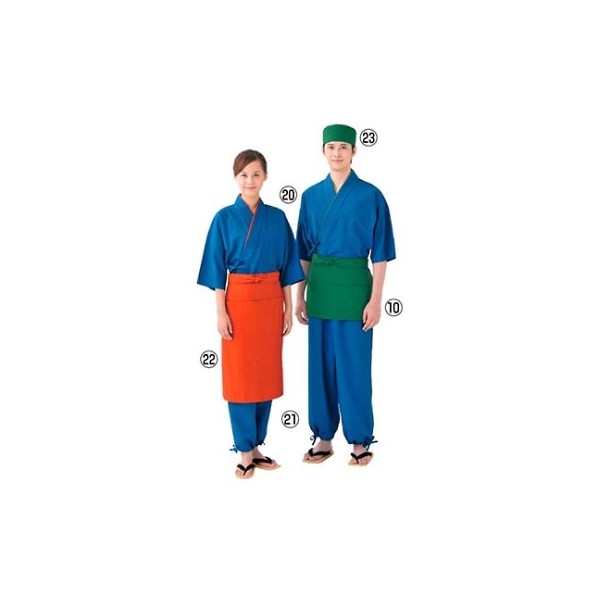 アズワン 作務衣パンツ(男女兼用)EL3379-1 3313550 M 青 61-7969-82 1点
