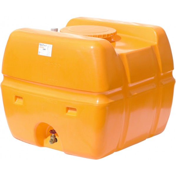 ※法人専用品※スイコー スーパーローリータンク 1000L(フタ含む)直後ばらいスリースバルブ50A付 オレンジ色 SLT-1000 OR+SV50A 1点
