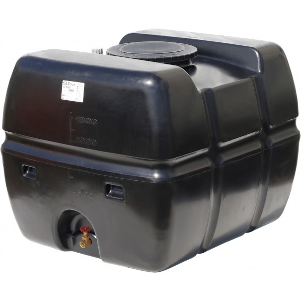 ※法人専用品※スイコー スーパーローリータンク 1200L(フタ含む)直後ばらいスリースバルブ50A付 黒いこと SLT-1200 BK+SV50A 1点