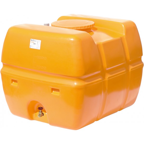 ※法人専用品※スイコー スーパーローリータンク 1200L(フタ含む)直付けスリースバルブ25A付 オレンジ SLT-1200 OR+SV25A 1点