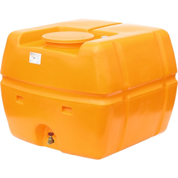 ※法人専用品※スイコー スーパーローリータンク 1500L(フタ含む)直付けスリースバルブ40A付 オレンジ SLT-1500 OR+SV40A 1点