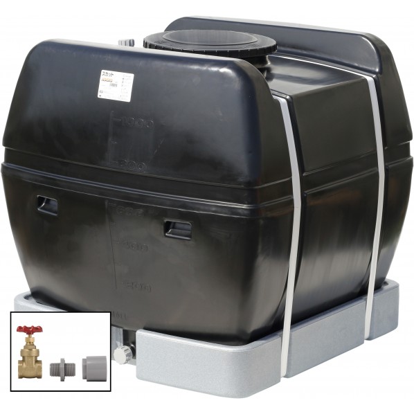 ※法人専用品※スイコー スカット1000(フタ含む)ドレンバルブセット(25A)付 黒いこと SKT-1000 BK+VALVE-SET25A 1点