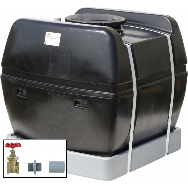 ※法人専用品※スイコー スカット1000(フタ含む)ドレンバルブセット(40A)付 黒いこと SKT-1000 BK+VALVE-SET40A 1点