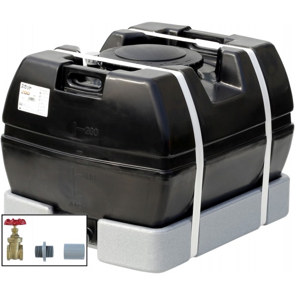 ※法人専用品※スイコー スカット200(フタ含む)ドレンバルブセット(40A)付 黒いこと SKT-200 BK+VALVE-SET40A 1点