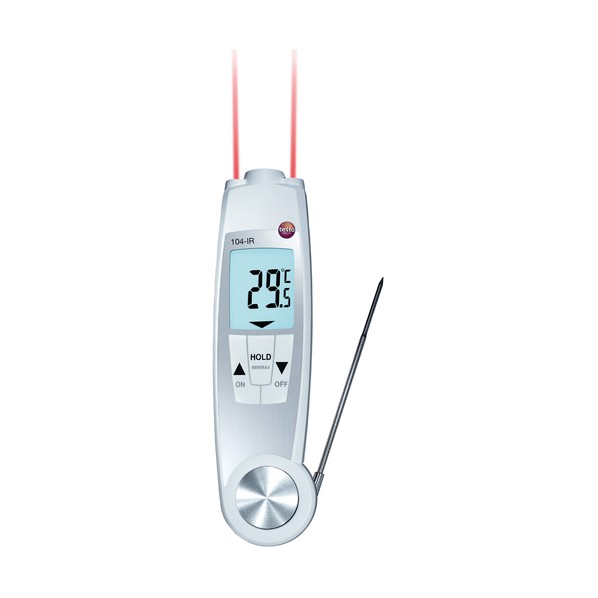 テストー 食料雑貨類用赤外放射能体温計 testo 104-IR BT 折りたたみ式赤外放射能体温計 0560 1046 1台