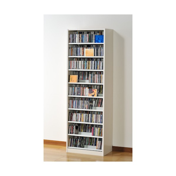 ※法人専用品※オークス タンデムCDストッカー 59&times;37&times;180cm ホワイト TCS590W 1個｜DIY FACTORY ONLINE SHOP