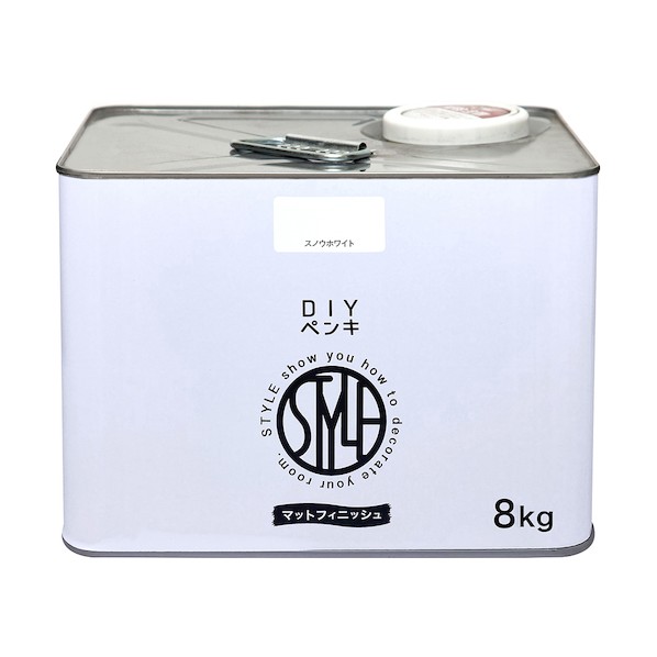 DIYペンキ マットフィシュ スノウホワイト 8kg 4976124887802 1点|DIY FACTORY ONLINE SHOP