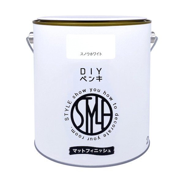 DIYペンキ マットフィシュ スノウホワイト 2kg 4976124887505 1点