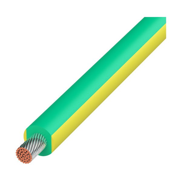 UL耐熱ビニル絶縁電線 緑/黄 UL1015 AWG14 GR-YL (153M) 1巻