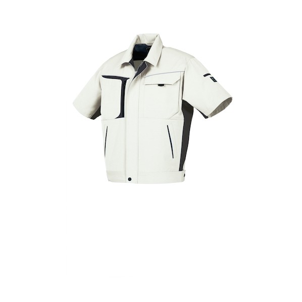クロダルマ 半袖ジャンパー シルバー LL シルバー 265981-40-LL 1着