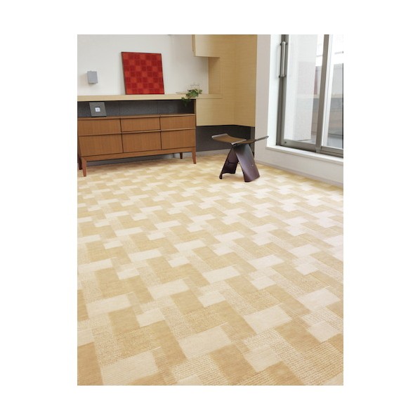 ※法人専用品※ レトロかわいい日本製抗菌カーペット バール 江戸間 8畳 ベージュ 352×352 600003180 1点|DIY FACTORY ONLINE SHOP